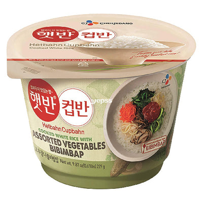 CJ Hetbahn Cupbahn Assorted Vegetables Bibimbap with Rice 229g - YEPSS - 叶哺便利中超 - 英国最大亚洲华人网上超市